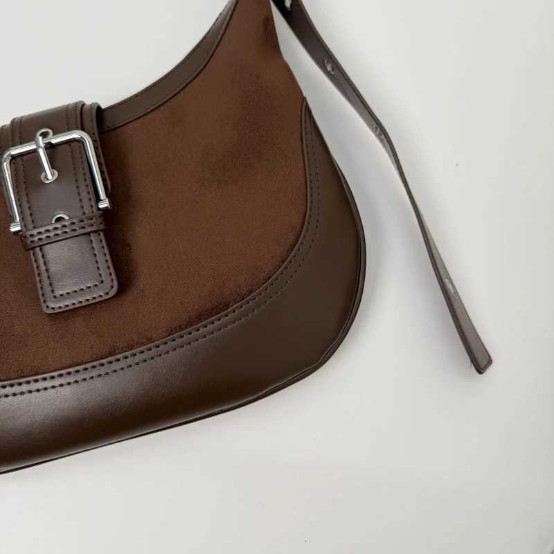 MOODS Belt Buckle Design Crossbody Bags For Wen PU Suede Cmute Underarm Shoder Hobo Bag 2025 New Designer Handbags Luxury Y251209