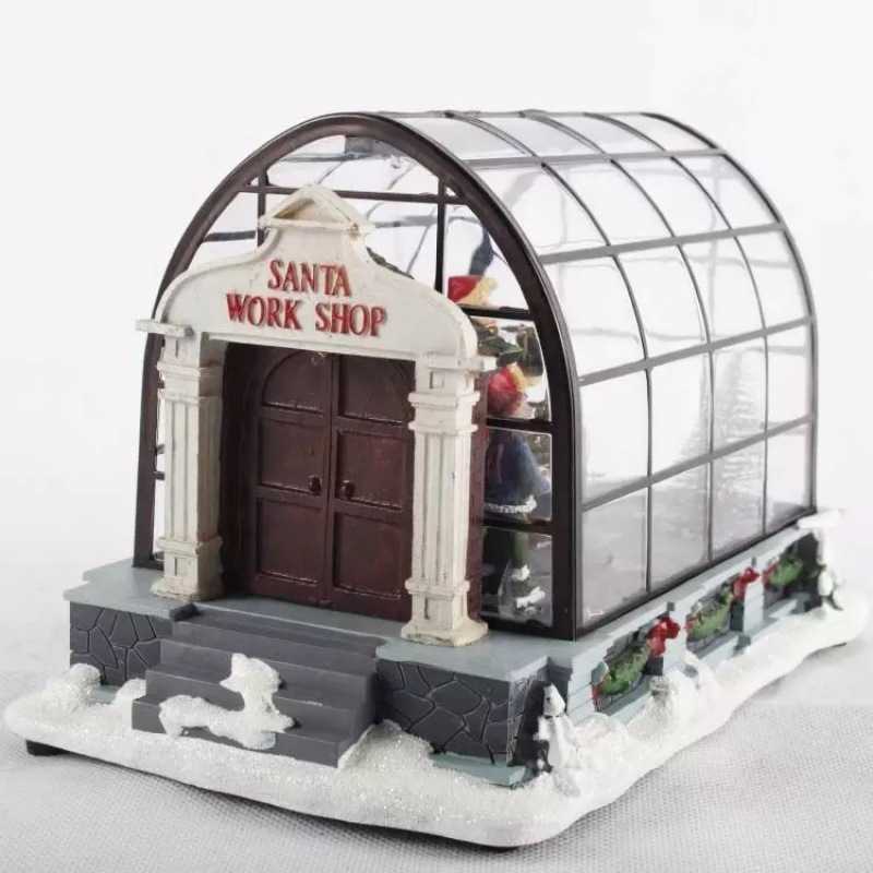 Interior decoration Christmas Santa Claus acrylic Christmas house box gift glass home accessory G251119