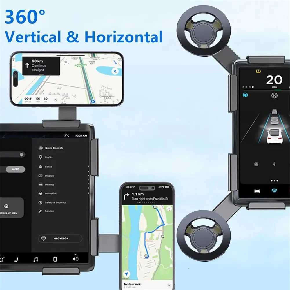 TEEQ For Tesla Model Y Junipe 2025 Model 3 HIGHLAND 2024 Cybertruck BYD Car Phone Mount Holder 15W Magnetic Wireless Charger C251210