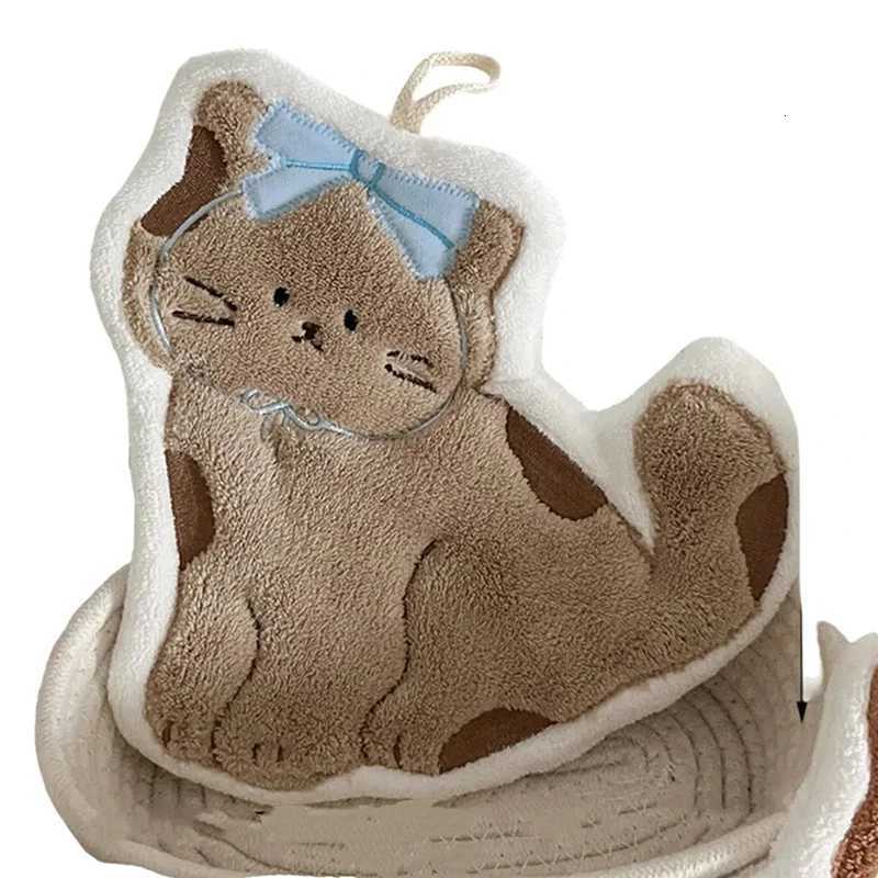 Creative Cartoon Hand Towel Double-Layer Thick Quick Drying Simple Pattern Multi-functional Bathroom Kitchen Travel 1Pc C251210