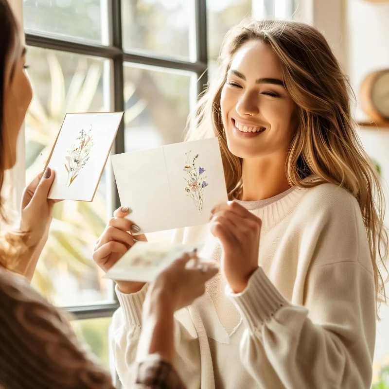 New Birthday Card Folded Card Set of 12 Cards Including Envelopes Birthday Gifts and Blessing Message Cards Greeting Cards H251210