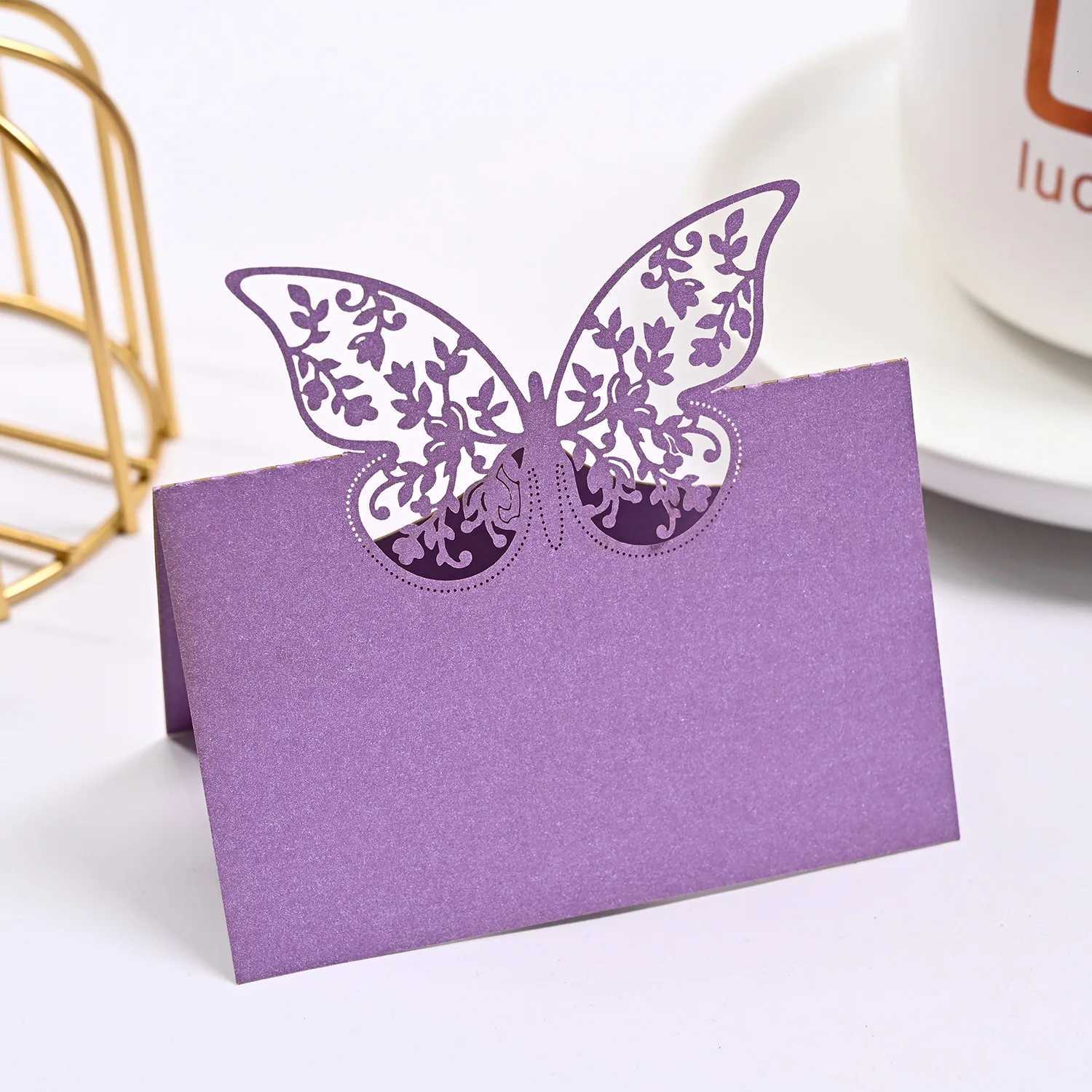 50pcs Name Place Cards Wedding Decoration Table Decor Table Name Message Greeting Card Party Supplies H251210
