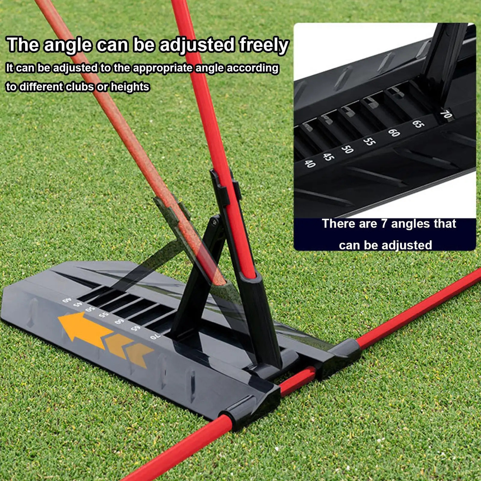 Golf Swing Alignment Rod Golf Alignment Stick Holder Swing Practice Plate Trainer Swing Angle Adjust Postures Correction Aid 251209