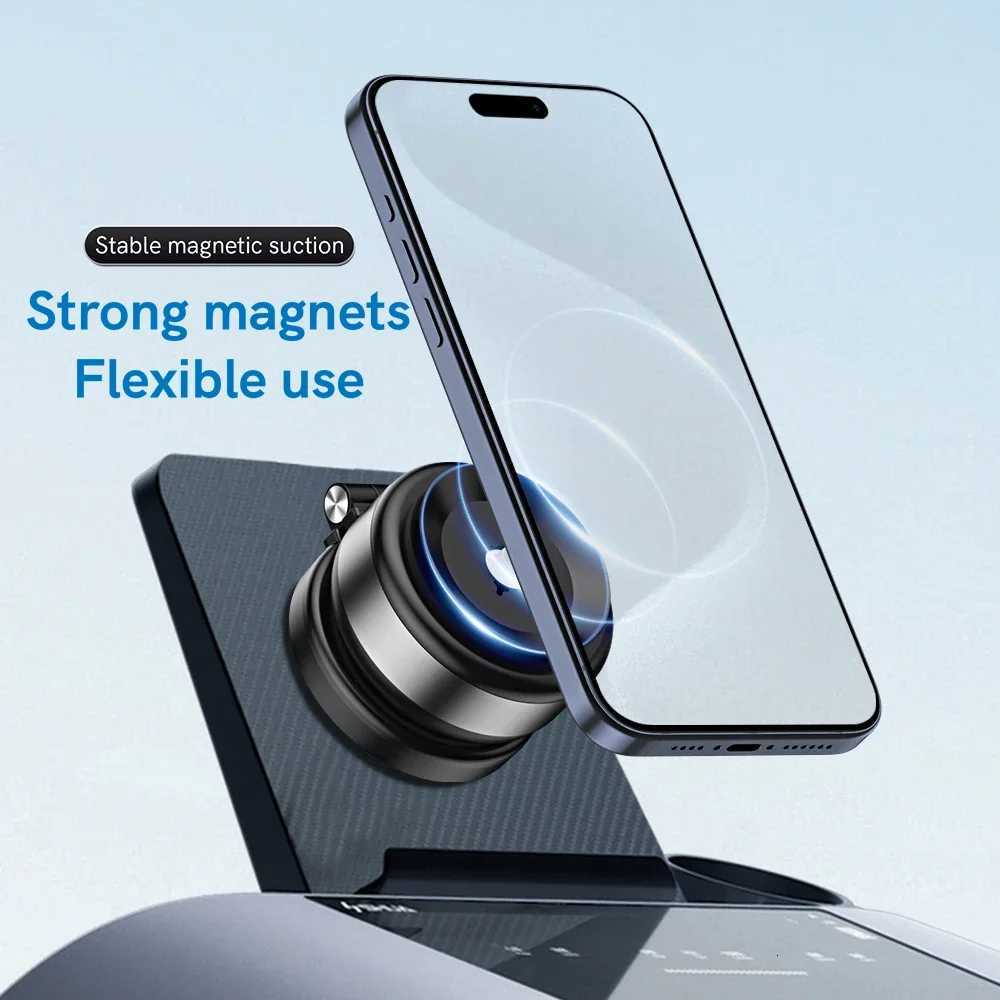Car Phone Holder Electric Vacuum Suction Cup Telescopic Strong Magnetic Adsorption Bracket Gym Kitchen Stand For iPhone 14 15 16 C251210