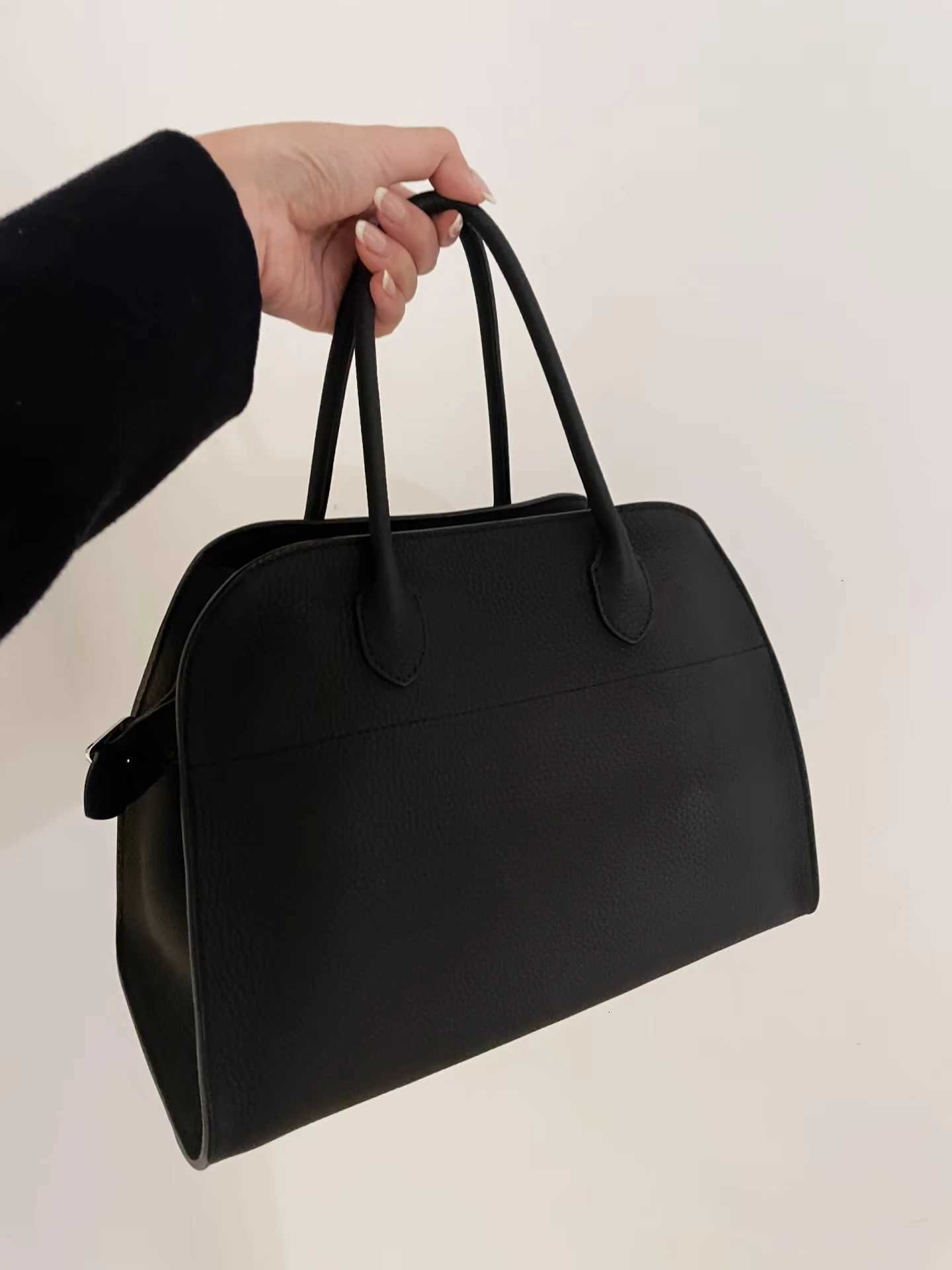 Soft B Cowhide Shoder Bag Margaux15 Quality Leather Large Capacity Casual Handbag Suede Margaux 15 Tote Bag Classic Y251209