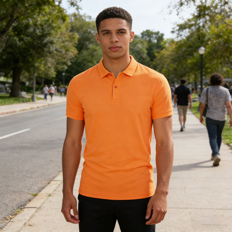 Men's Slim Fit Polo Shirt Short Sleeve Casual Golf Shirt with Collar for Daily & Business Wear CF132
