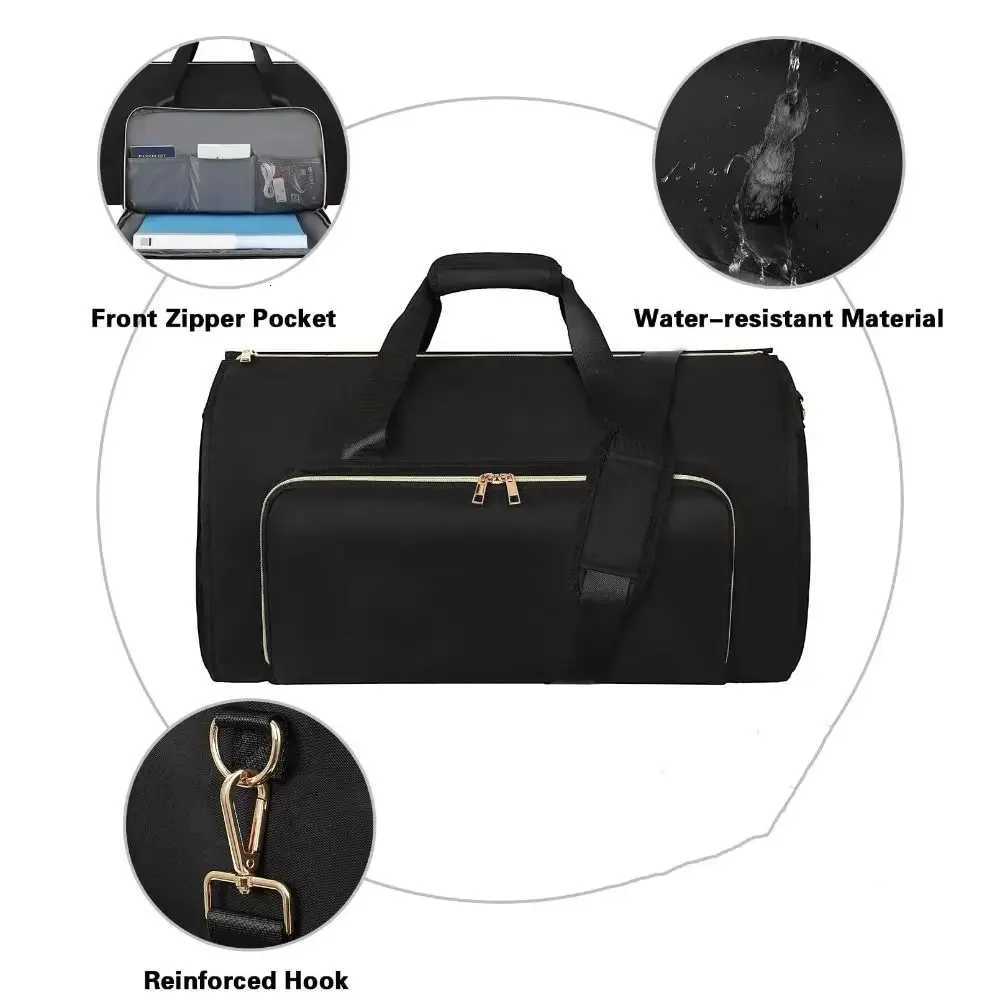 Mtifunctial Travel Bag Large Capacity Portable Duffel Bag Wear-resistant Hanging Suit Bag Y251209
