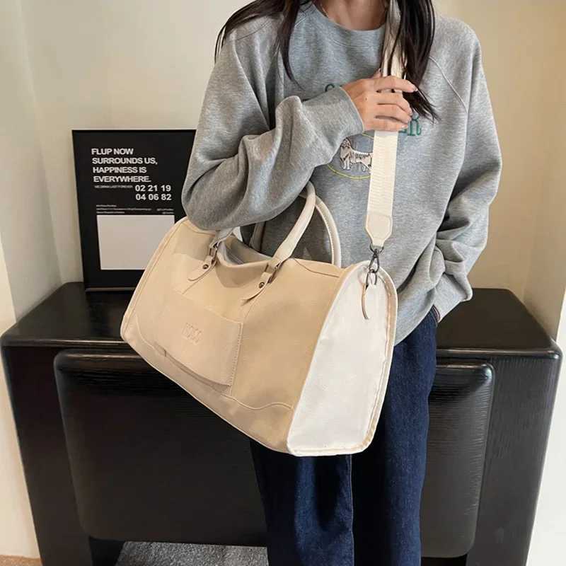 2024 Large Capacity Travel Bag Pu Leather Golf Bost Bag Shoder Handbag Leisure Sports Fitness Suiase Weekender Duffle Bag Y251209