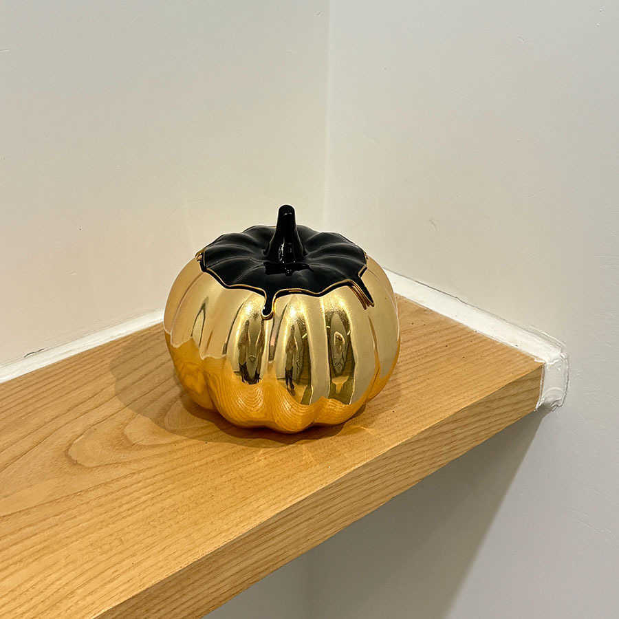 Metallic Creative Pumpkin-Shaped Box Bag Glossy Exquisite Small Niche Design Clutch Crossbody Bag