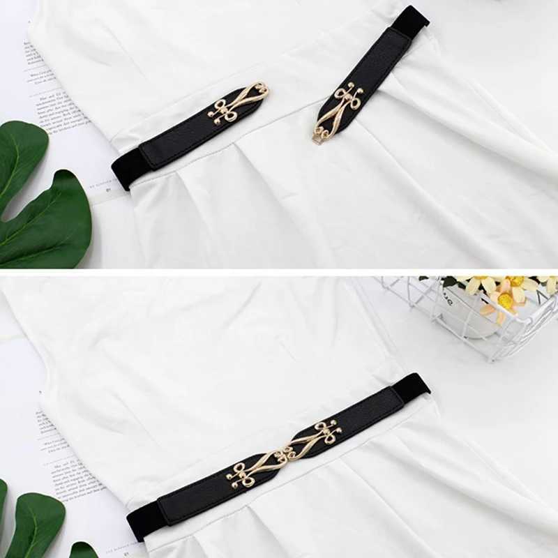 Luxury Fashion Elastic Waistband Elegant Cummerbund Women Dress Buckle Belt Strap Waist Y251210