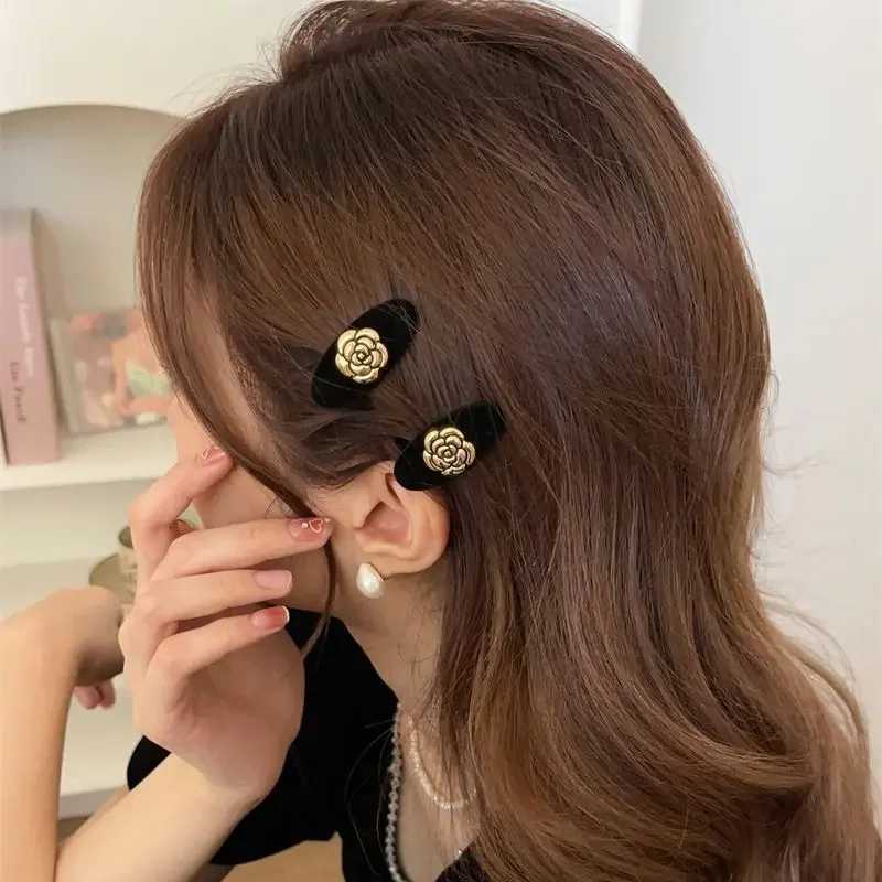 Vintage lia Mini Clips French cking Small Side Hair Clip Plant wers Hairpins Heaear Korean Girl Hair Accories Y251210