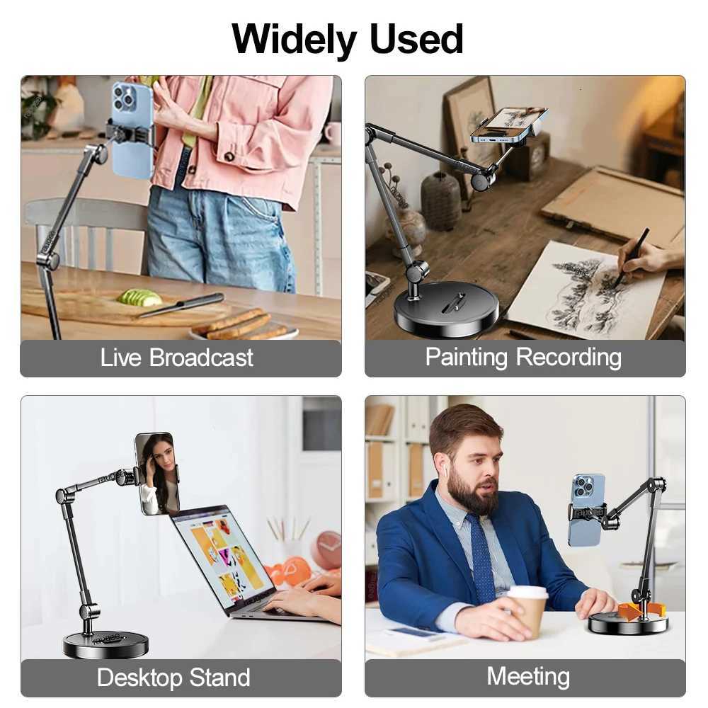 Phone Holder Folding Mti-Angle Long Lazy Cell Phone Stand Bedside Desktop Mobile Phone Bracket for iPhone C251210