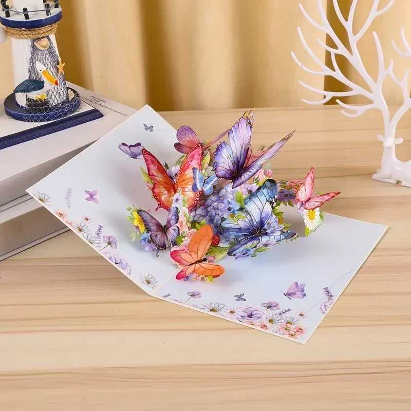 3D -Up Greeting Card with Hollow Design Foldable Holiday Gift for Blessings Birthday Card H251210