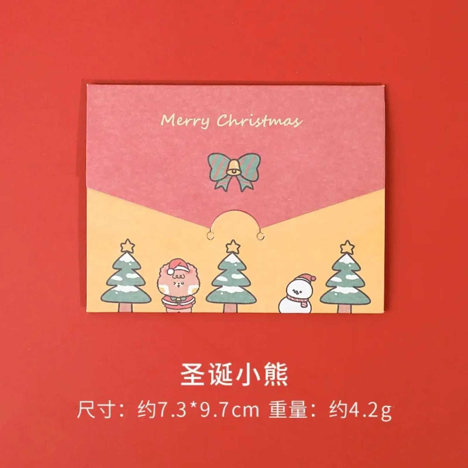 Merry Chritmas Greeting Cards Envelope Xmas Gifts Card DIY Folding Paper Card Invitations Gifts Postcard 2025 New Year Cards H251210