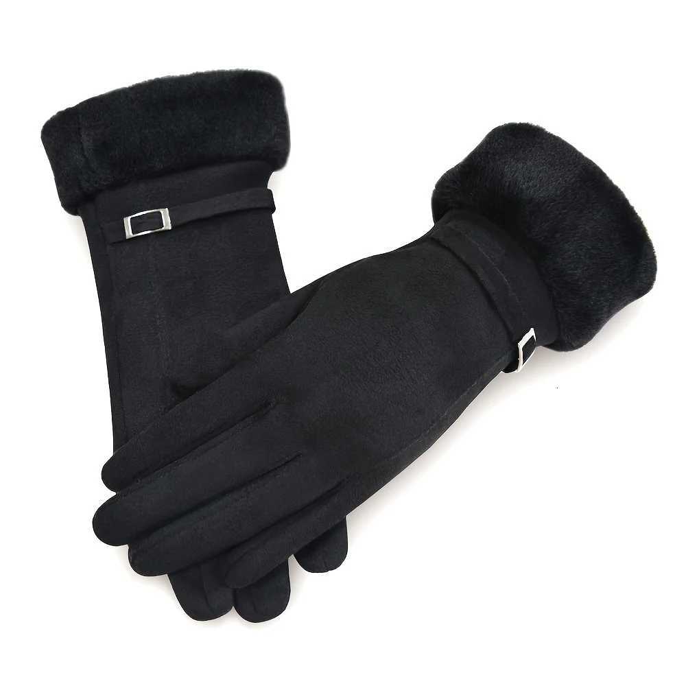 Ladies Winter Warm Gs - Touchscreen Cpatible Cold Weather Gs with Buckle Design Y251210