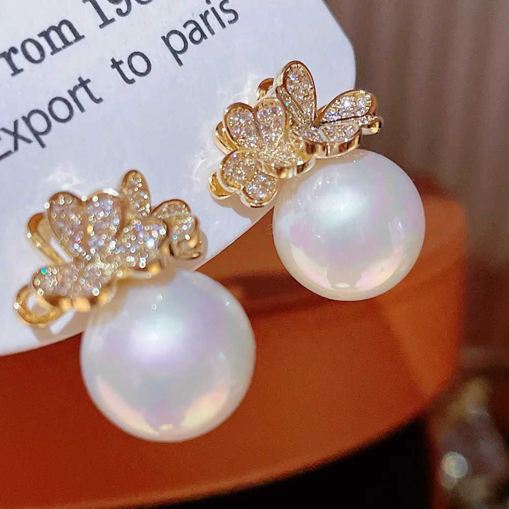 Korean Elegant Imitation Pearl Stud Earrings For Wen Exquisite Design Crystal Zircon wer Earring Wedding Party Jewelry Gift Y251210