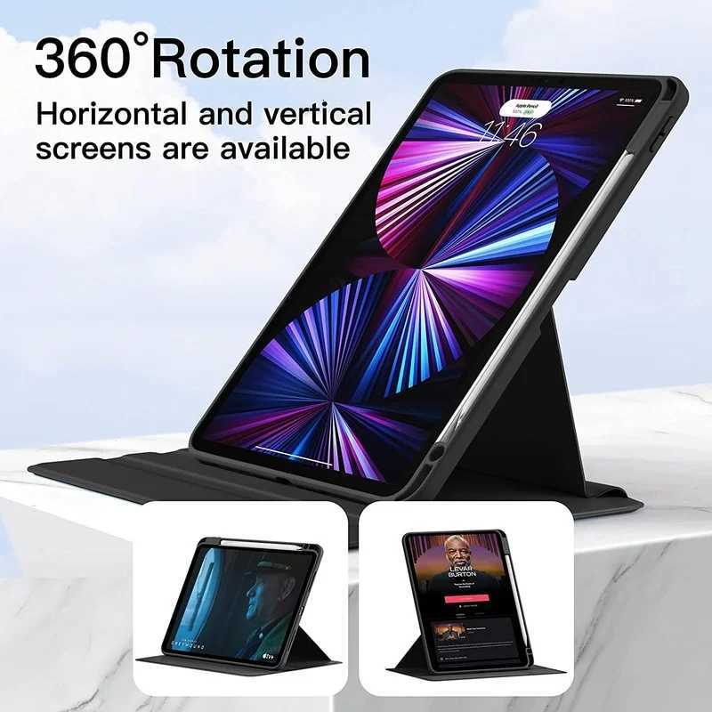 360 Rotation Case For iPad 102 7/8/9thiPad 10th/11th A16Air 4 5 109 Magnetic Cover For Pro 11 129 13 Stand Case Shockproof H251210
