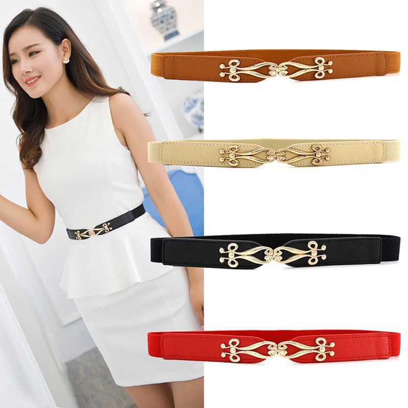 Luxury Fashion Elastic Waistband Elegant Cummerbund Women Dress Buckle Belt Strap Waist Y251210