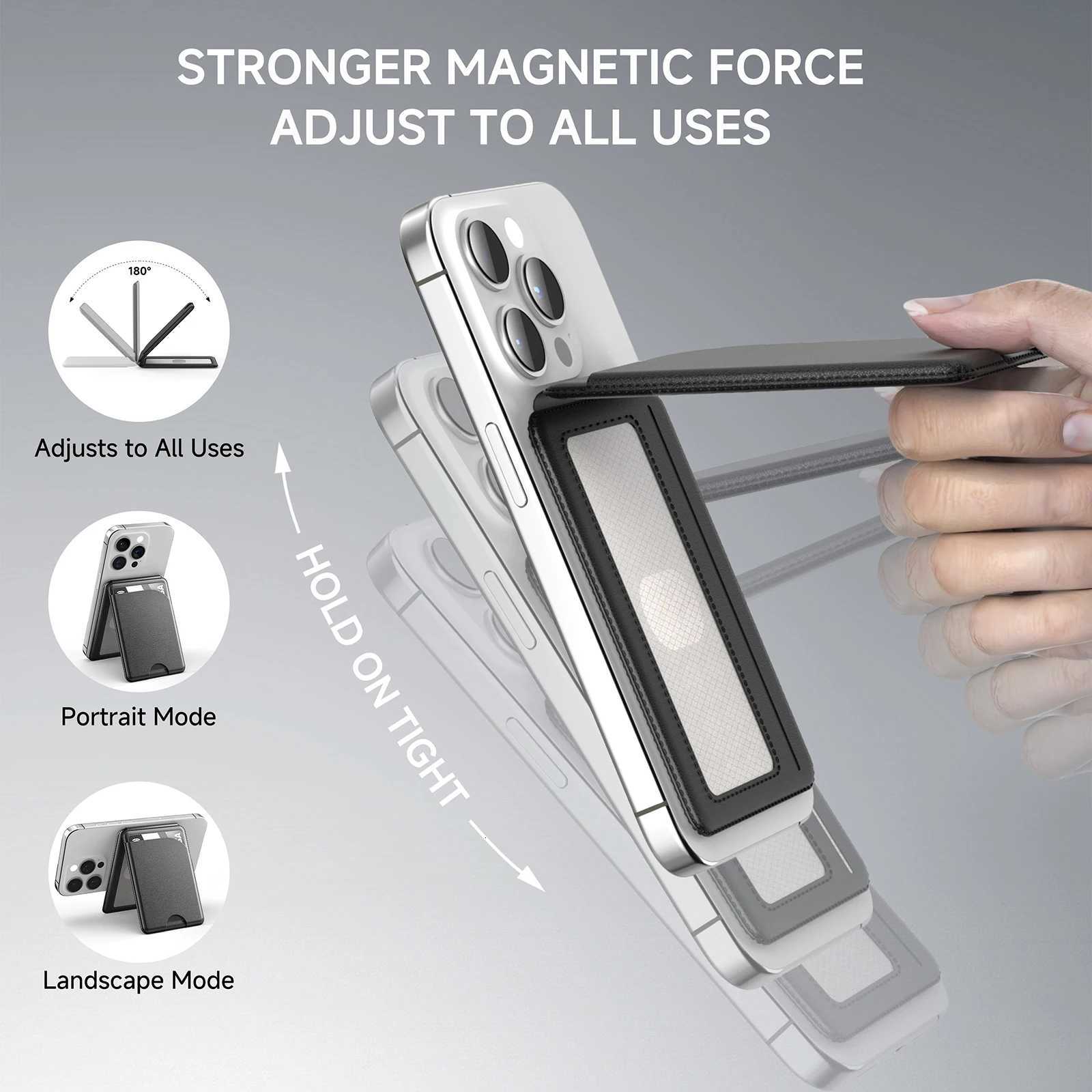 Card Phone Holder Lightweight Adjustable Leather Wallet Case for iPhone 17 16 15 12 Series Mafe Card Stand C251210