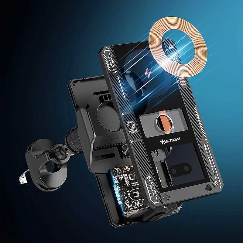 Car Wireless Charger Magnetic Auto Car Holder Phone Mount For iPhone Infrared Induction 66W Fast Charging Station C251210