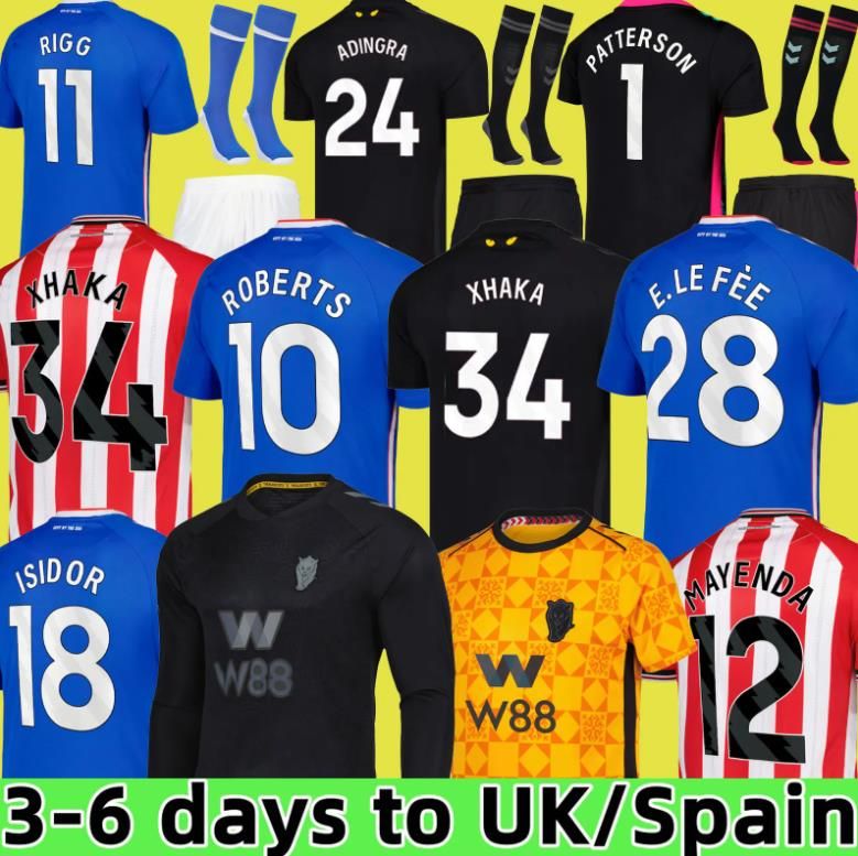 25 26 SUNDERLAND Soccer Jerseys Away BELLINGHAM STEWART SIMMS ROBERTS CLARKE DAKU EMBLETON SEELT E O'NIEN PATTERSON Football Shirt PRITCHARD Men Kids