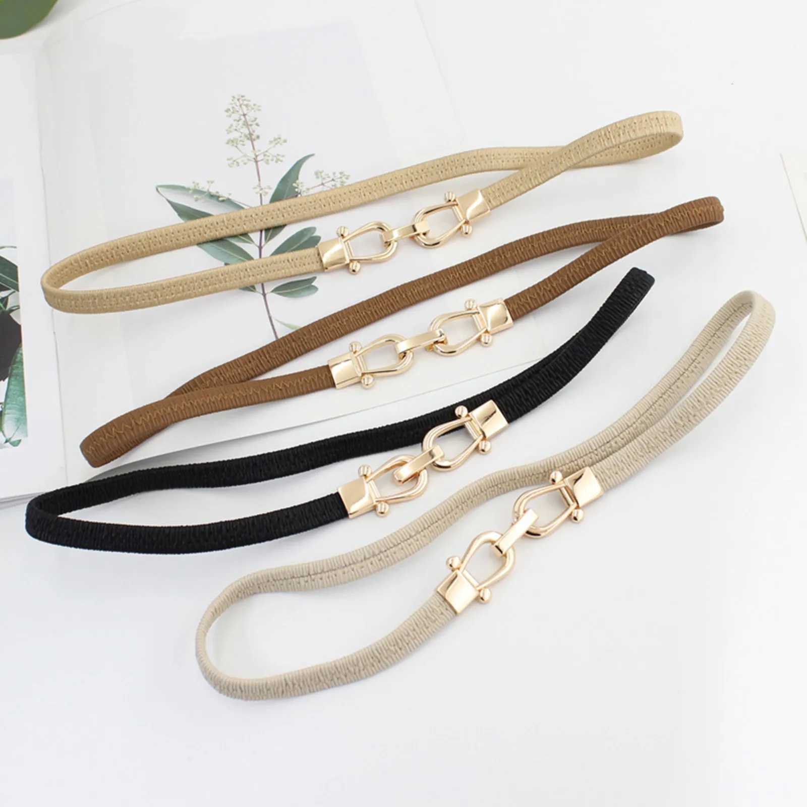Luxury Famous Brand Belts Quality Luxury WomenS Belt WomenS Inset Style Decoration Gold Hook And Skirt Slim Waist Y251210