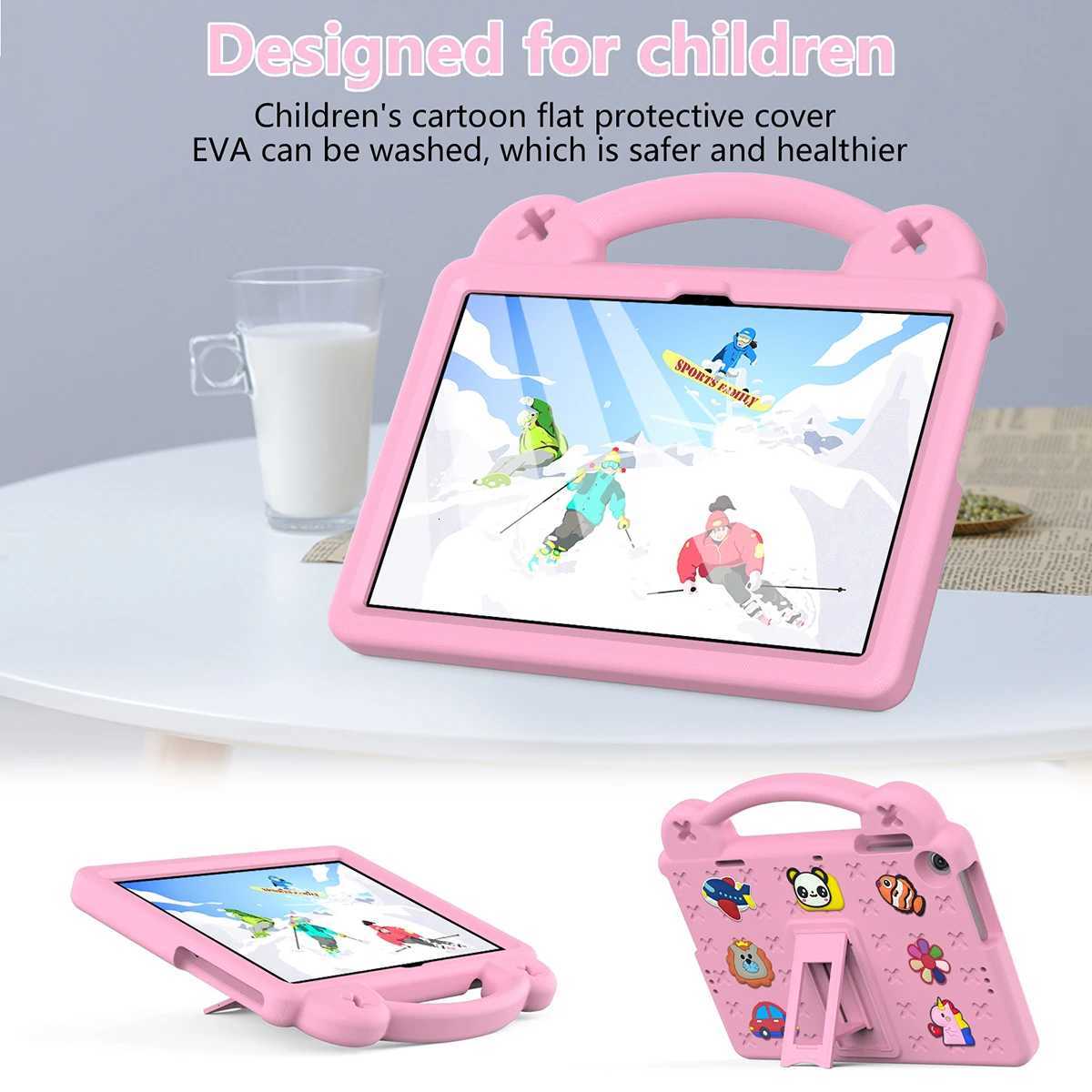 Kids EVA Bear Stand Case for Galaxy Tab A9 87 X110 Tab A9Plus X216 S7 S8 T870 S9FE X510 11 Tab A8 S6 Lite Cover Funda H251210