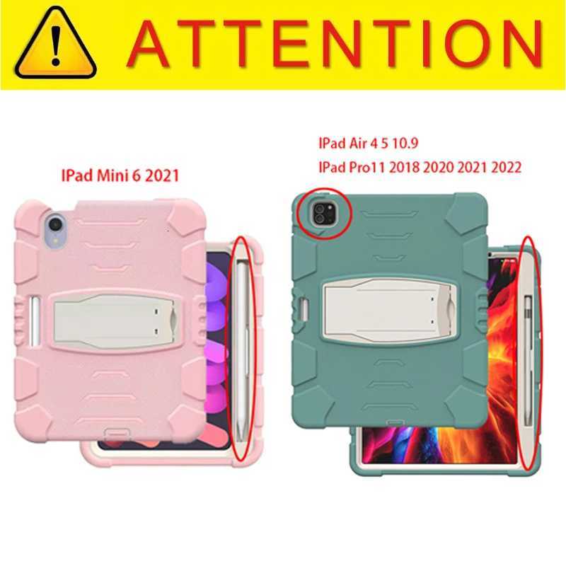 For IPad Mini 4 5 6 Air 2 97 7th 8th 9th 102 10th Gen 109 Pro 105 11 inch 2022 or Case Kids Shockproof Stand Tablet Cover H251210