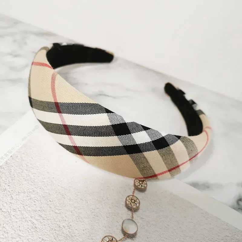 Classic Double Layer Korean Style Striped Plaid Hairband Hair Accessories For WomenT251210