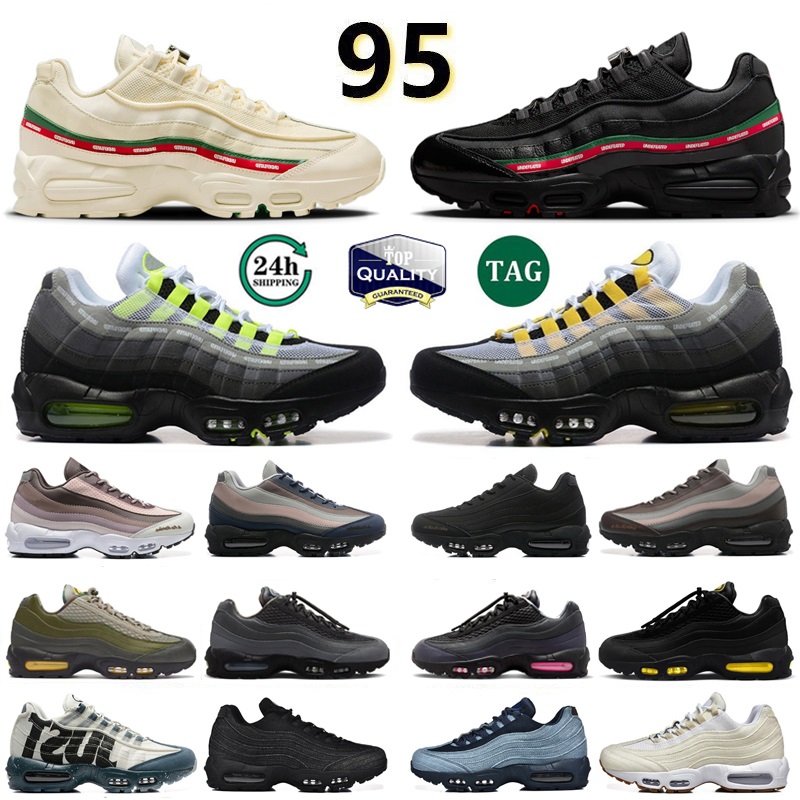 Designer 95 95s Mens Running Shoes Undefeated Levi's Denim Triple Black White Silver Aegean Storm Pink Beam Tour Yellow Sequoia Men Women trainers Sports Sneakers