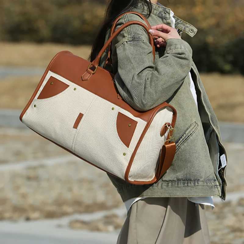 Wen Travel Duffel Bag Business Handbag Dry Wet Seperate Vintage Lage Crossbody Pack Large Capacity Weekend Shoder Bags Y251209