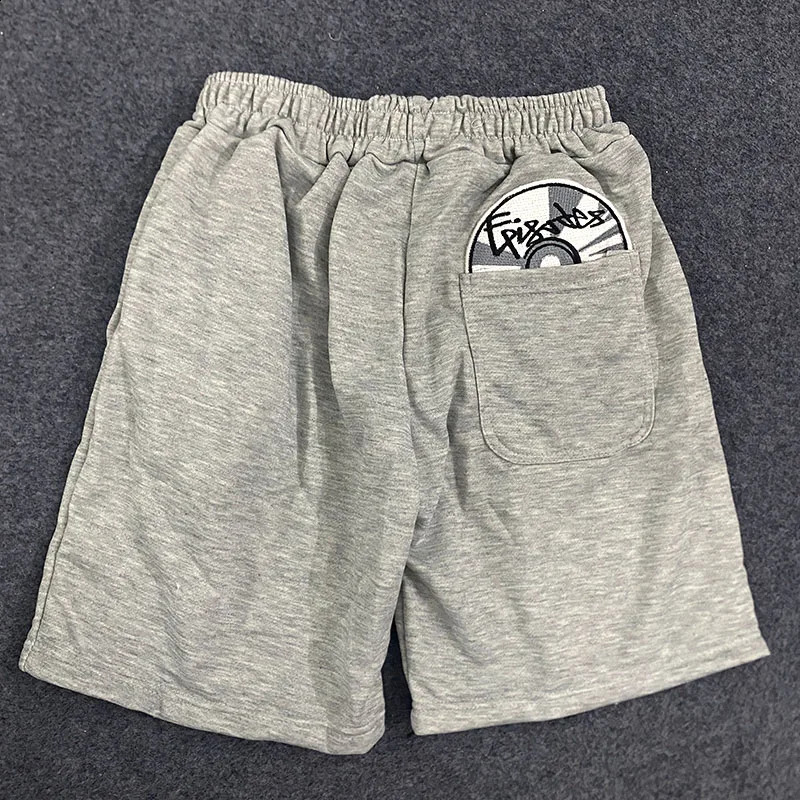 Summer Y2K American Casual Hip Hop High Street Pants Creative Pocket CD Pattern Cartoon Embroidery Fashion Loose Straight Shorts 251205
