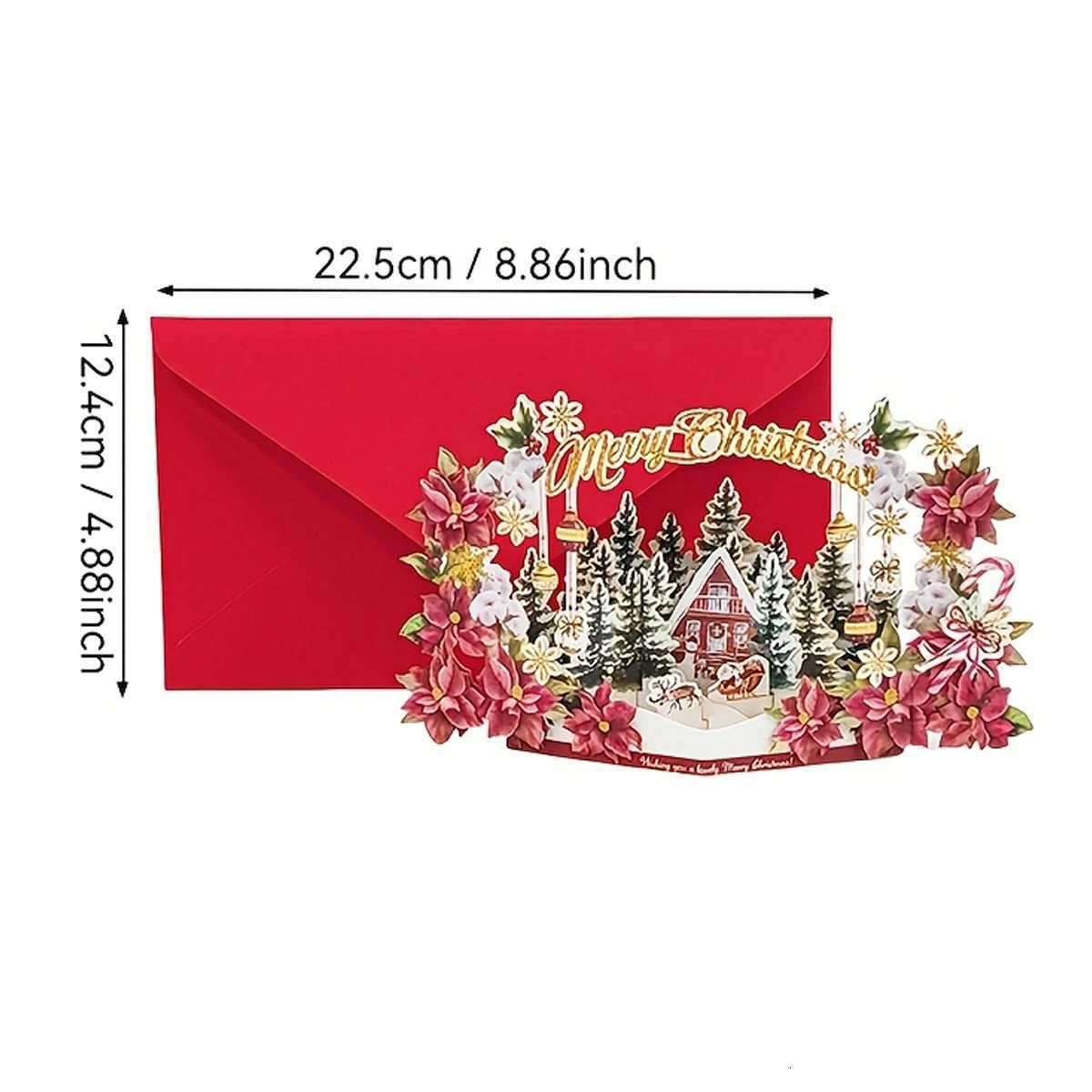 1Pc Christmas -up Card Christmas Gift Card Gift for Her Christmas Tree and Other Christmas Elements He Decoration Card H251210