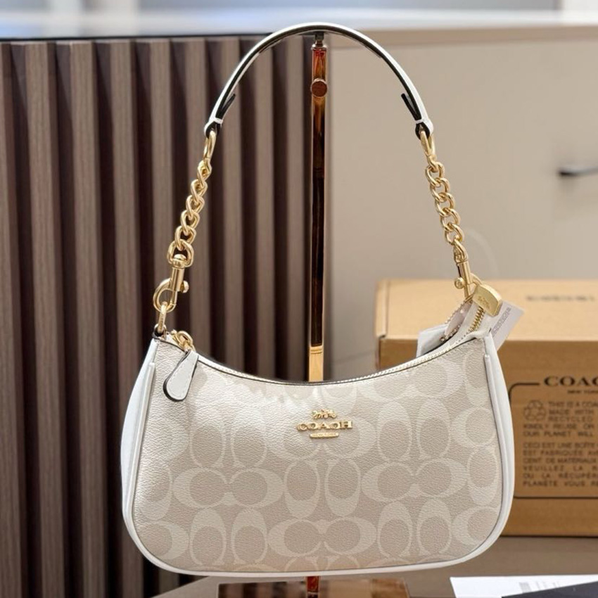 Designer Bag Luxury Bag C0achbag teri bag Shoulder Bag sac de luxe Women Classic Old Flower Crossbody Bag Casual Handheld Chain Bag Half Moon Bag Smooth Leather