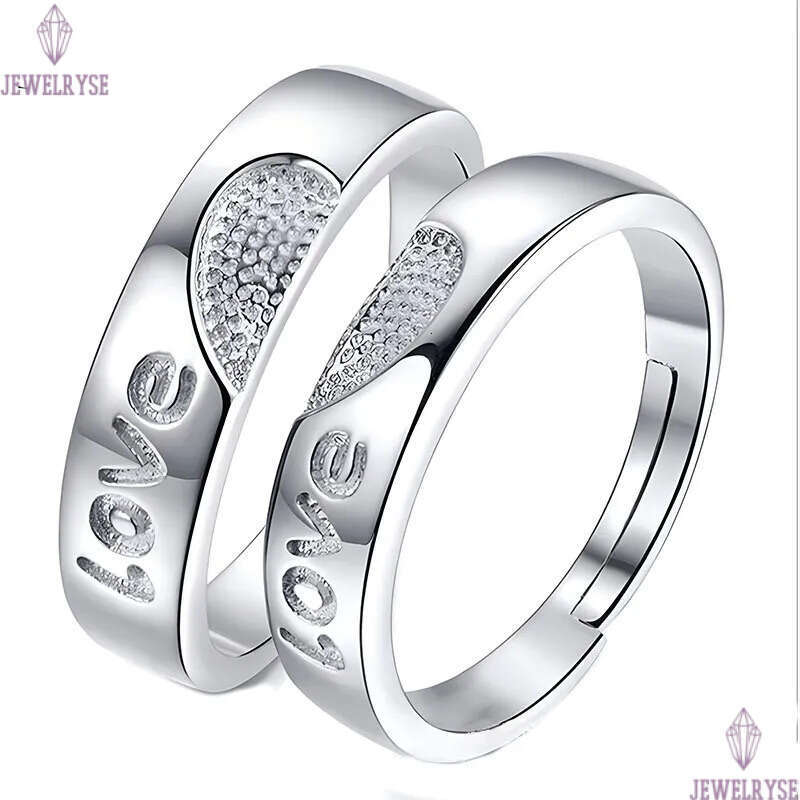 lovers couple rings luxury diamond simple classic designer love shine cz zircon lover wedding ring jewelry valentines day gift size ajustable