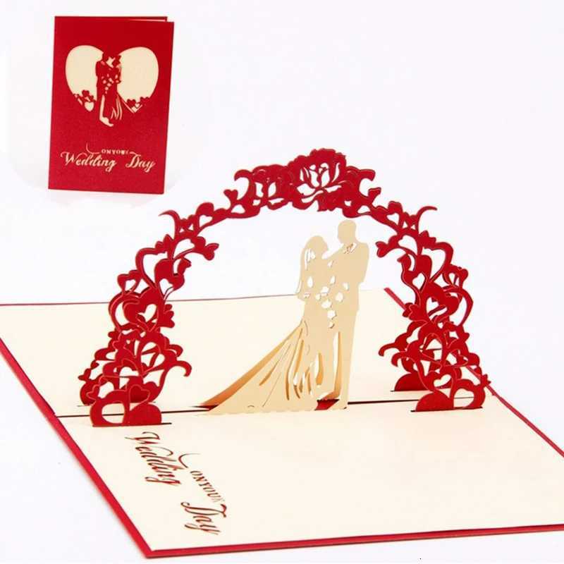 1pcs 3D Up Greeting Cards With Envelope Laser Cut Post Card For Birthday Christmas Vntine Day Party Wedding Decoration H251210