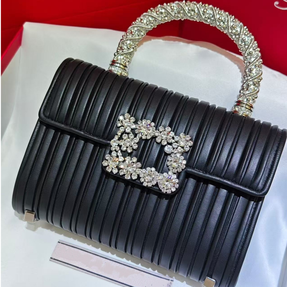 10a Leather tote bag pink handbag Designer bag luxury bag Classic crystal handbag Handheld crossbody dual-use Velvet made with rhinestone inlaid buckle sac de luxe