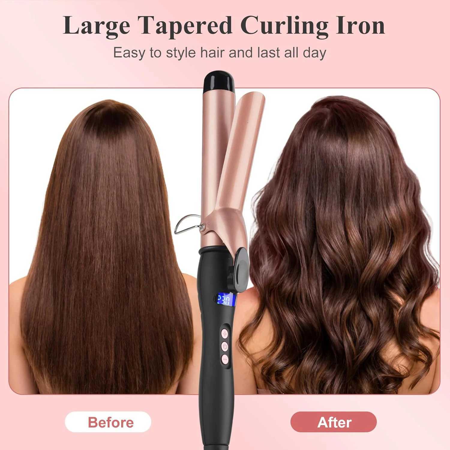 25mm Clip Hair Curler Equiped With LED Temperature ControllerT251210