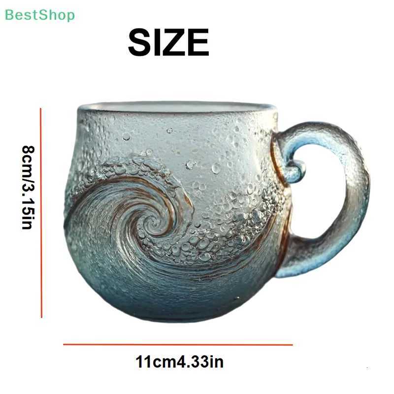 Glass Wave Cup Unique Textured Beach Lovers Themed Mug 12OZ C251210