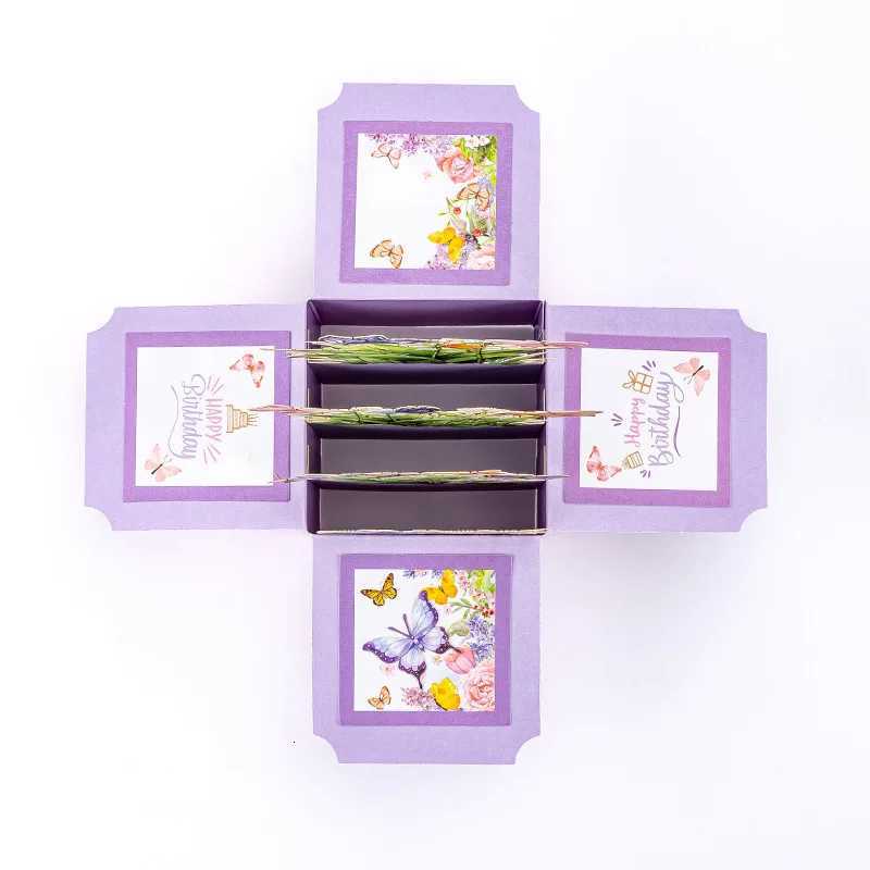 1pc 3D -Up Birthday Greeting Card Family Friends Birthday Cards Floral and Design for Any Recipient Party Supplies H251210