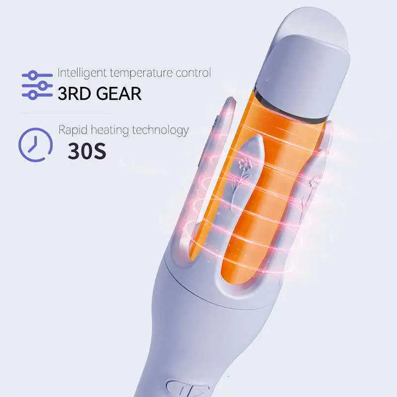 Auto Rotating Hair Curler Anti-Tangle 2-in-1 Automatic Curling Iron Wand and Straightener Flat Iron Automatic Hair CurlerT251210