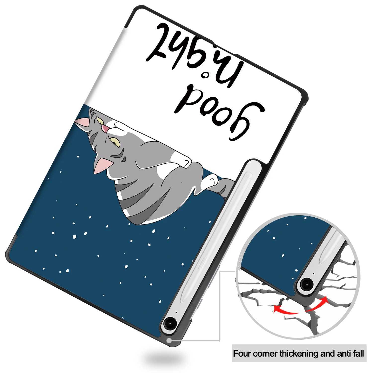 For New Galaxy Tab S10 Lite 2025 109 SM-X400 SM-X406B PU Leather Tri-Folding Magnetic Tablet Protective Case H251210