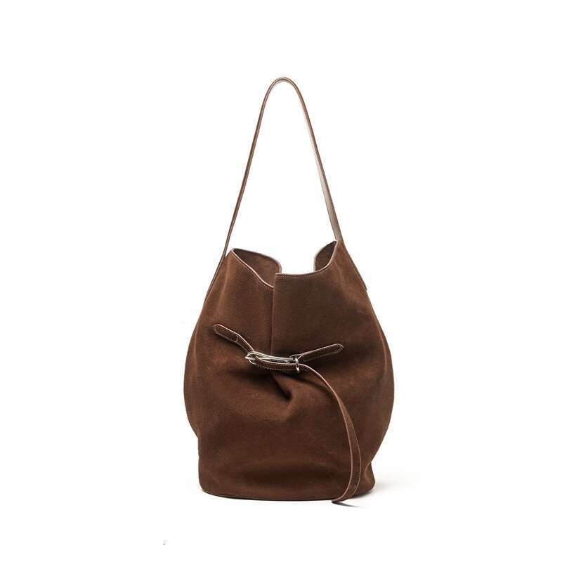 Luxury bag designer Niche Tote from South Korea, fashionable single shoulder top cowhide Beach Bags, large capacity Hobo high-end handheld leather buc