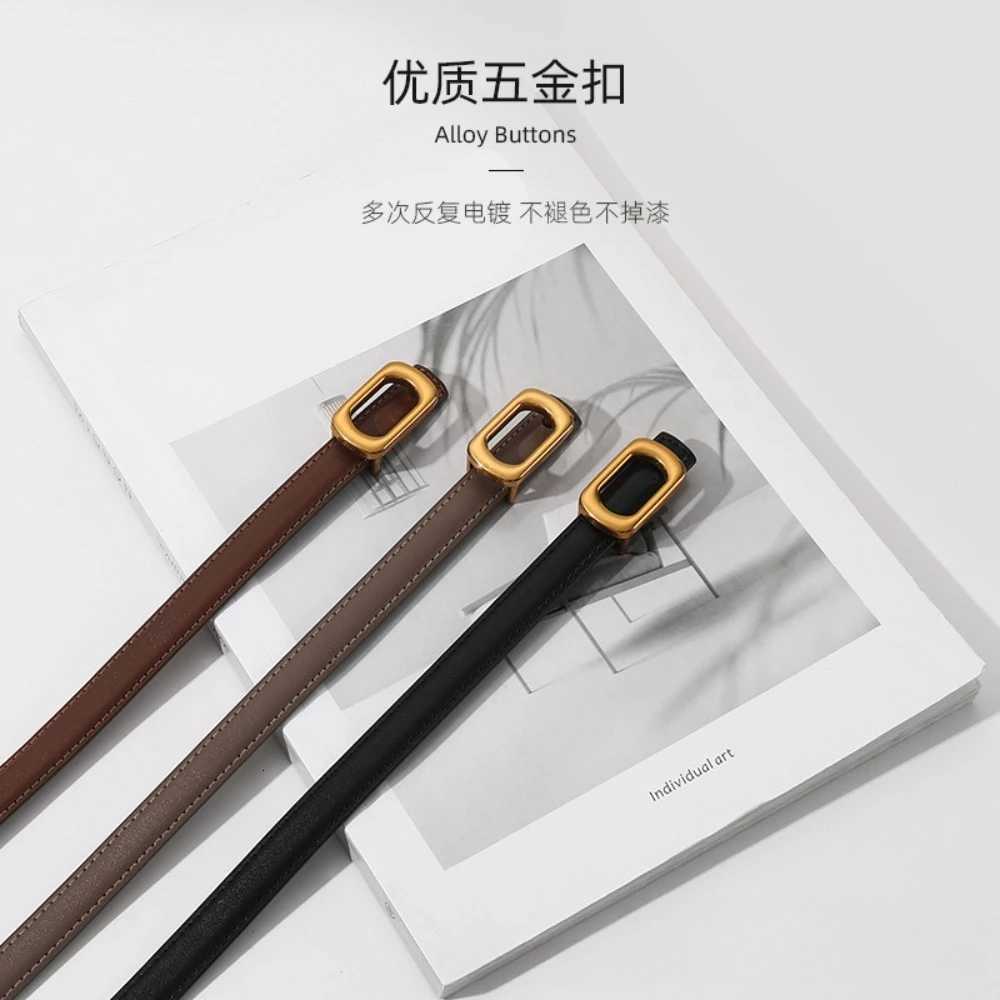 Luxury Womens Genuine Leather Belt for Jeans Fashion Versatile Black Decoration Stylish Waist Belt Y251210