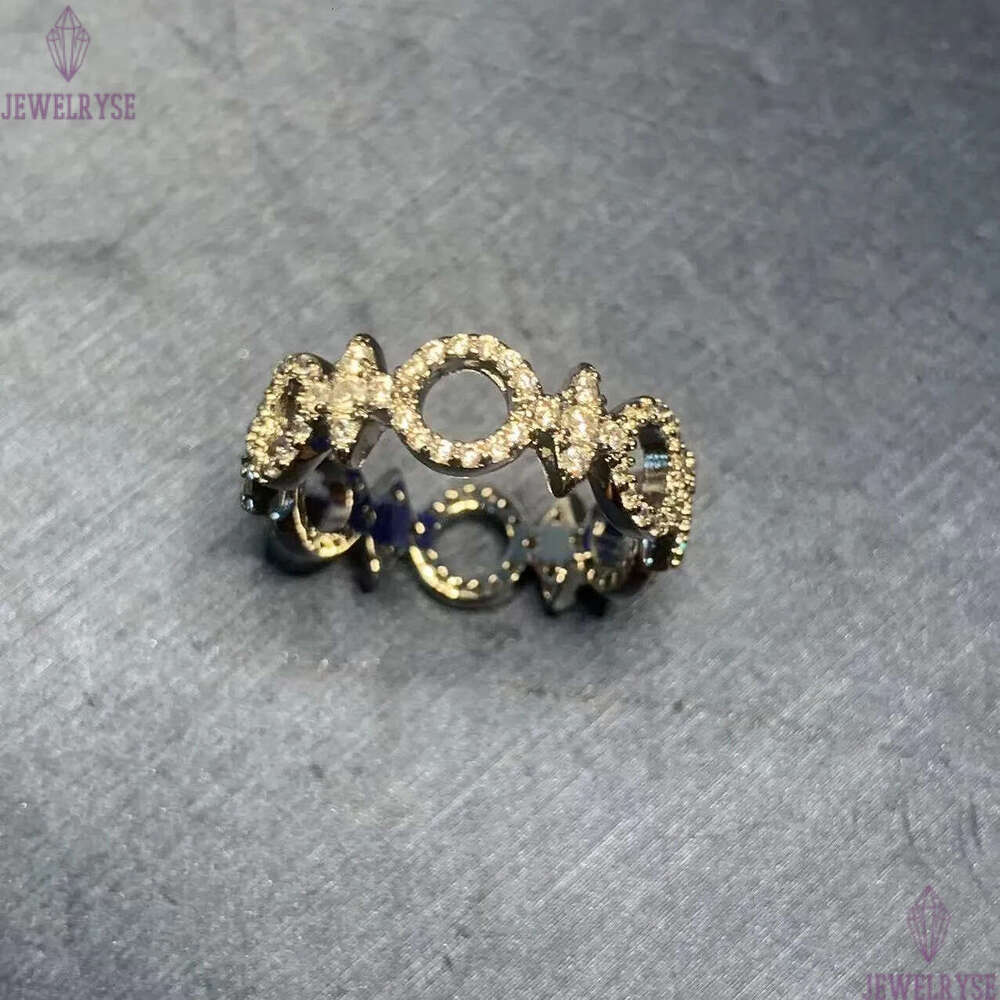 luxury silver diamond star designer ring for women retro vintage shine crystal circle round hollow charm elegant rings jewelry