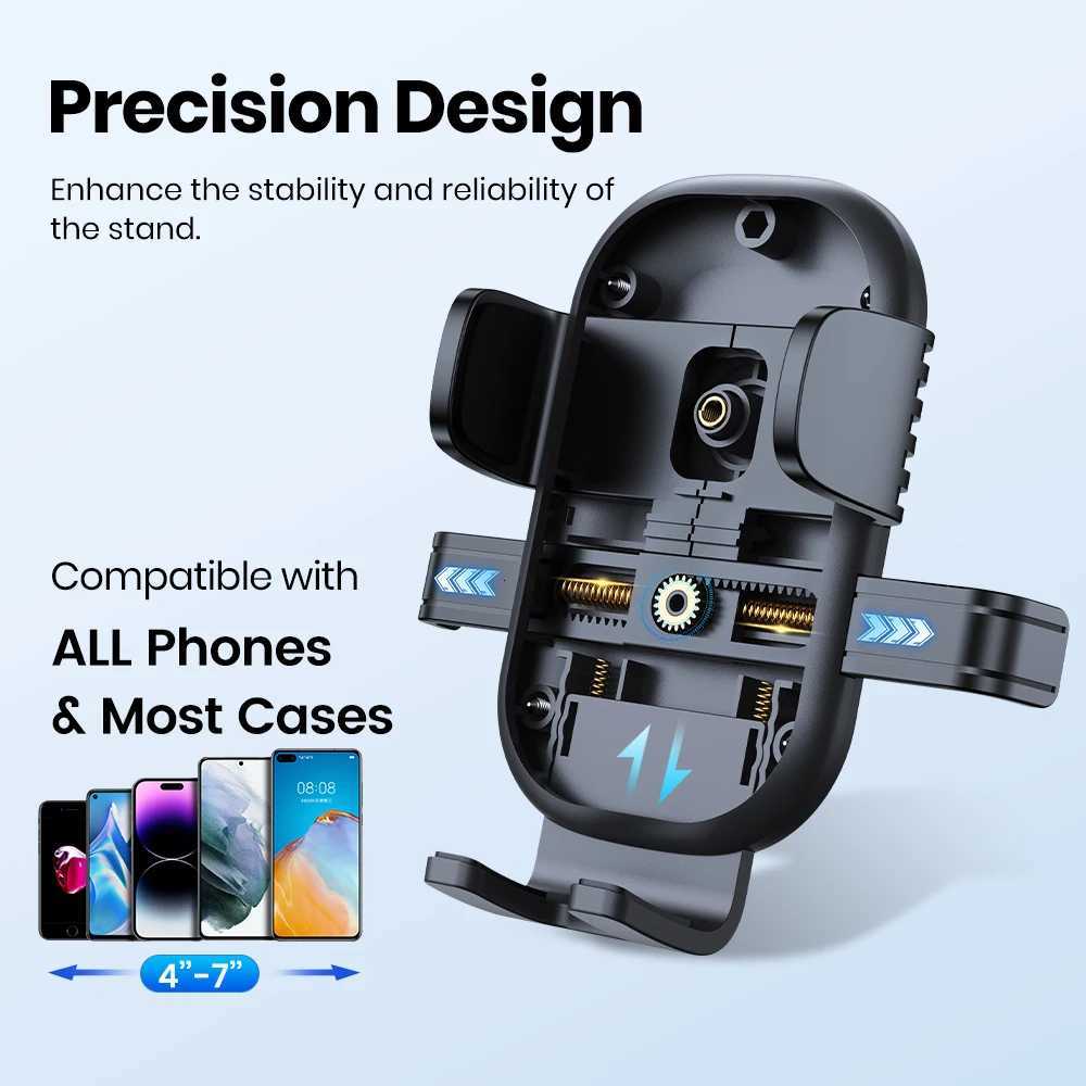 TOPK Car Phone Holder Mount Suction Cup Strong Grip Adjustable Dashboard/Windshield Stand Fit for All Smartphones iOS/Android C251210