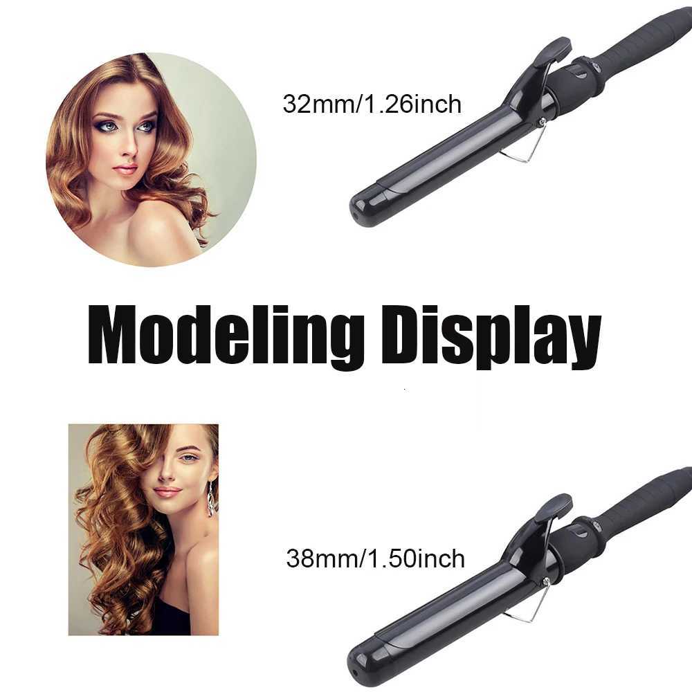 Curling Iron with Tourmaline Ceramic Coating Hair Curler Wand Anti-scalding Insulated Tip Salon Curly Waver Maker Styling ToolsT251210