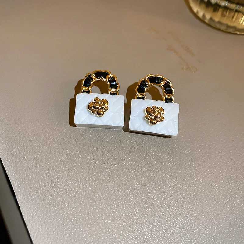 Pu Leather lia wer Dangle Earrings French Niche Light Luxury tote she Drop Jewelry Y251210