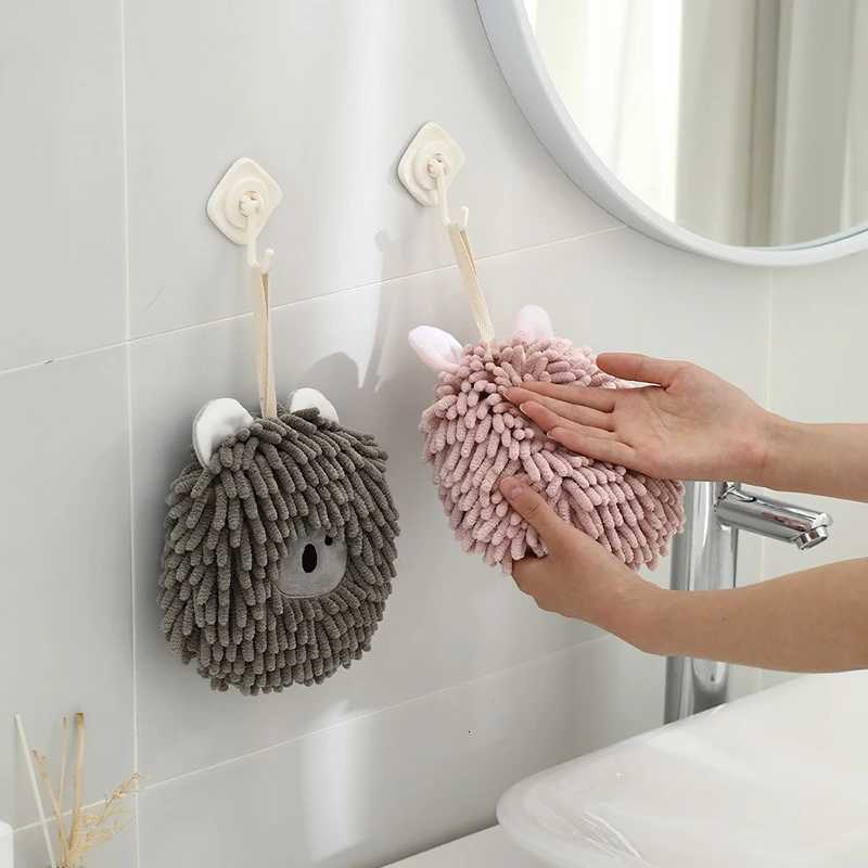 Hanging Type Absorbent Thick Hand Towel for Bathroom Kitchen Cute Animals Handball Wiping C251210