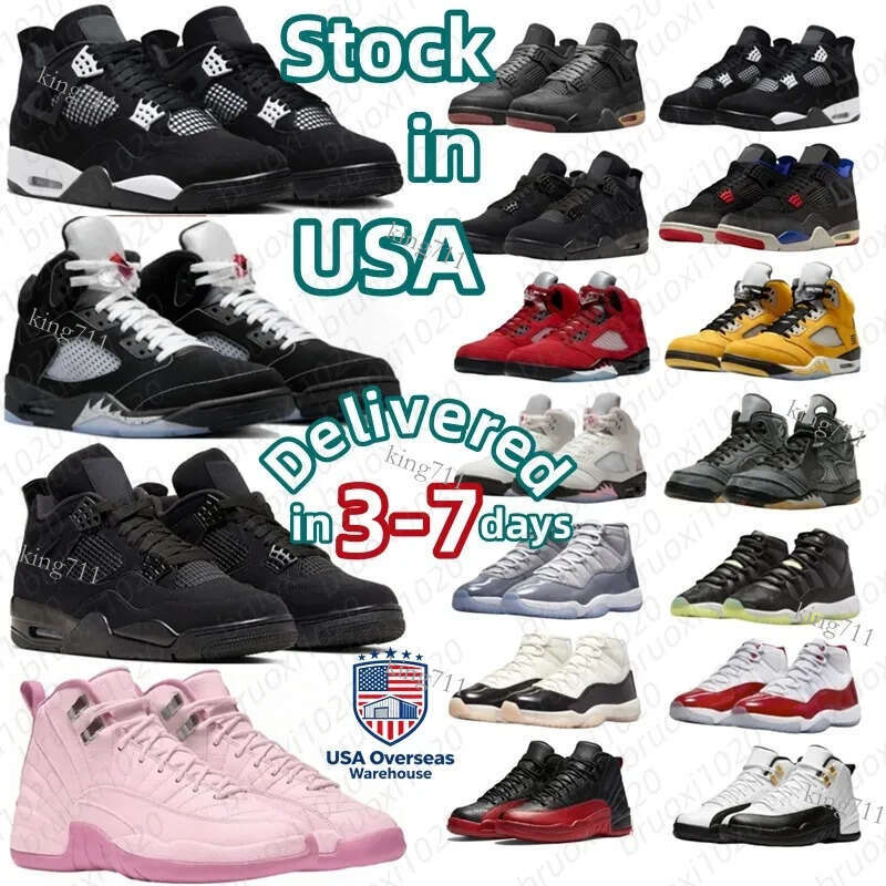 Mens 4 Basketball Shoes Black Cat 4s 1s 5s 11s 12s 13s Sneakers Pizza White Cement Thunder Pine Green Oreo Seafoam by Brick Men Women Sports Trainers Big Size